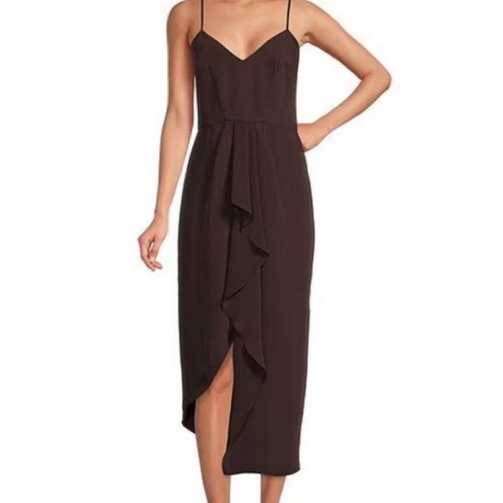 NWT! Gianni Bini Black Monique Ruffle Dress